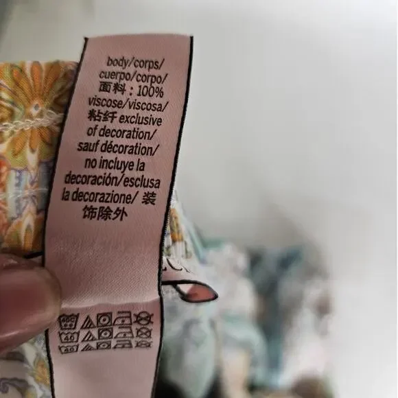 Victoria Secret Lounge Pants Womens Size XS Paisley Print Elastic Waist Wide - Picture 6 of 6